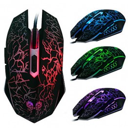 USB Wired Gaming Mouse 2400 DPI 6D With Colorful LED Light Luminous  