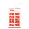 19 USB Wired Silicone Retractable Cable Waterproof Number Keypad (Assorted Colors)  