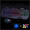 High Quality Shining Gaming Computer Keyboard 2400DPI Mouse  and Mouse Pad 3 Pieces a Set  