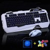 High Quality Shining Gaming Computer Keyboard 2400DPI Mouse  and Mouse Pad 3 Pieces a Set  