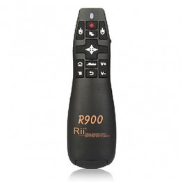 Rii RT-MWK14 R900 2.4G Mini Wireless Air Mouse Fly Mouse with Laser Pointer for Meeting Lectures  