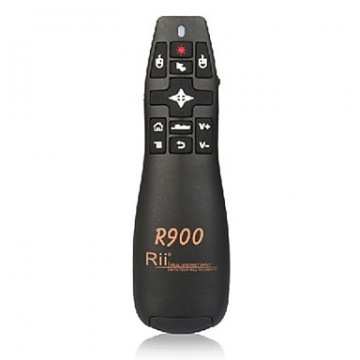 Rii RT-MWK14 R900 2.4G Mini Wireless Air Mouse Fly Mouse with Laser Pointer for Meeting Lectures  