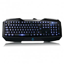 Aula Befire Illuminated Keyboard USB 3-Colors LED Backlit Light Up Multi-media Games Gaming Keyboard  