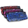 DuShiFangYuan USB Wired 114-Key LED Backlit Burst Crack Style Gaming Keyboard Luminous Programmable  