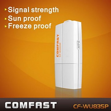 COMFASTÂ® CF-WU835P 2.4GHz 802.11b/g/n 300Mbps USB 2.0 Wireless Wi-Fi Network Adapter - White  