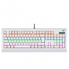 AULA Demon King Mechanical Gaming Keyboard, Rainbow Backlit Clicky Blue Switch  